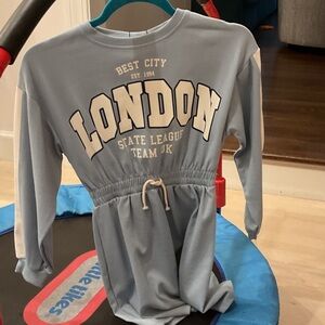 Zara Kids Blue London Sweatshirt Dress